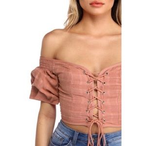 Off shoulder Crop Top-